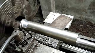 Crankshaft turning in manual lathe - eccentric shaft turning - how crank shaft are made?