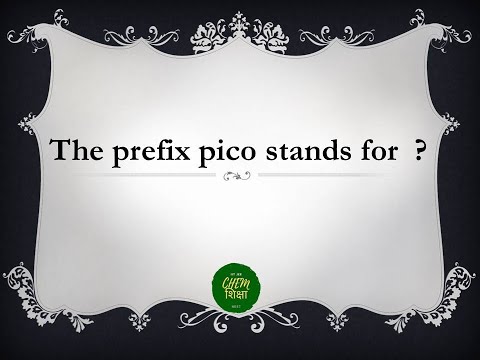 What does prefix pico stand for?