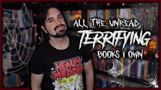 All the Unread Terrifying Books on My Shelves ⚰️ From Creepy MG to Horror Adult Books