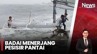 Sejumlah Nelayan Berusaha Mengevakuasi Kapal di Polewali Mandar, Sulbar | iNews Malam | 08/02