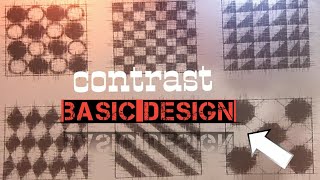How to draw Contrast in Basic design | Part 1 |Principle of design contrast design