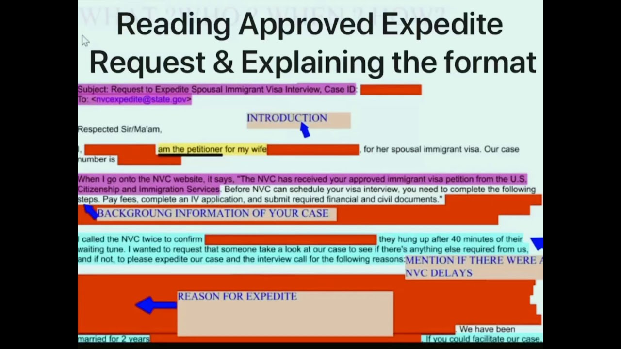 Reading Approved NVC/ USCIS EXPEDITE Request By US Embassy & Explaining ...