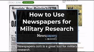 How to Use Newspapers.com for Military Research