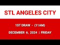 STL ANGELES CITY 1st draw result today 11AM draw morning result December 6, 2024 Friday