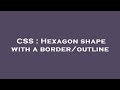 CSS : Hexagon shape with a border/outline