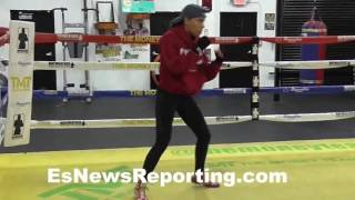 Ava Knight at Mayweather Club Floyd watched her train - EsNews Boxing