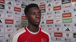 Eddie Nketiah Post Match Interview | Arsenal 2-2 Fulham