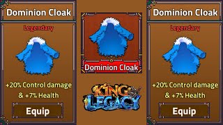 How To Get Dominion Cloak in King Legacy | What Does Dominion Cloak Do?