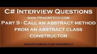 Part 9 Call an abstract method from an abstract class constructor