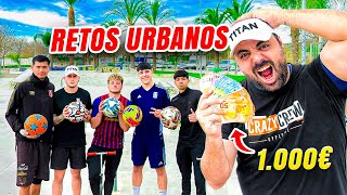 ⚽ RETOS de FÚTBOL URBANOS 🤑 1000€ en SKATE PARK 🛹 ¡Retos de Fútbol!