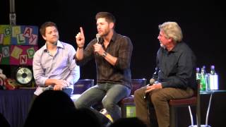 Jus in Bello 2015 (JIB6) - Jensen and Misha are imitating Bob Singer on Set