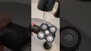 Do this when your shaver begins to bog down to clear it out - best way to clean rotary shavers