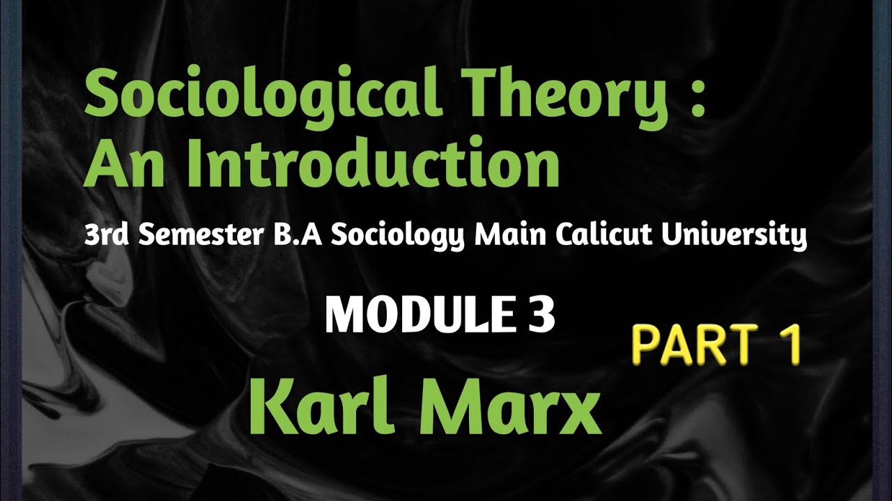 Sociological Theory:An Introduction|3rd Sem B.A Sociology|Calicut ...