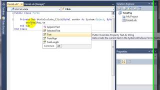 Visual Basic (VB) Total Pay Adding Event Procedure Code