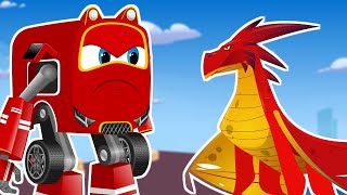 Supercar Rikki Stops the Mother Dragon and helps Baby Dragon to fly