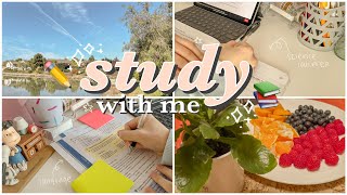 ⛅️ - study with me ˗ˏˋ a productive study vlog ˎˊ˗