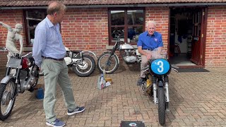 Handover day of the fully restored 1960 7R AJS Ex Mike Hailwood Racer