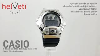 Casio G-Shock GM-6900-1ER Metal Bezel 6900 Series 25th Anniversary