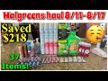 Walgreens coupon haul 8/11-8/17! Great deals this week! | Saved $288 | 4K giveaway!