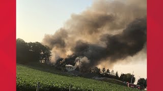 Emergency crews respond to building fire in Lancaster County