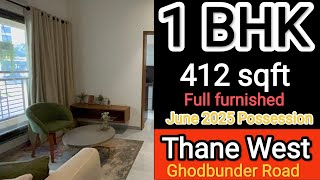 1 BHK full furnished flat || 405 \u0026 412 Sqft || Ghodbunder Road, Thane west