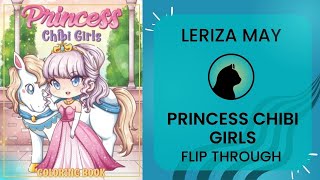 Princess Chibi Girls by Leriza May | #adultcoloring flip through