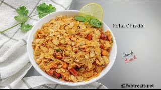 Poha Chivda Recipe / Quick \u0026 Easy Thin Poha Snack