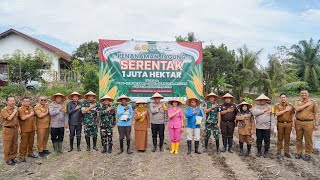 Polres Pematangsiantar Laksanakan Penanaman Benih Jagung Serentak 1 Juta Hektare di Sumber Jaya