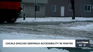 Locals talk sidewalk accessibility in the winter