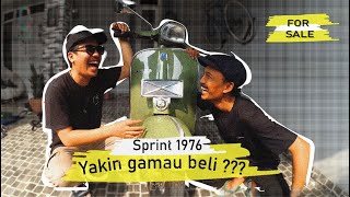 REVIEW VESPA SPRINT 1976 FULL RESTORASI | FOR SALE !!!