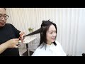 sub 적당한 층 무거운 중단발 레이어드컷 스타일 how to cut horizontal graduation cut hair 청담동 중단발 빌드컷 마스터콴