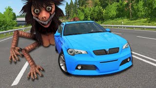 Escape From The Momo (MOMO Challenge) | Epic Car Ride Chase | BeamNG Drive part 10