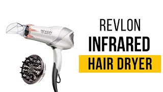 REVLON Infrared Hair Dryer | 1875 Watts of Maximum Shine, Softness and Control, (White)