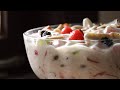 Fruit cream dessert recipe | fruit cream salad recipe