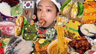 【モッパンVlog】なんでこんな美味しいパン今頃食べたの😭💖韓国で一番好きなバンガンでラーメンも最強🔥