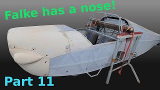 Rear canopy becomes transparent! - Scheibe Falke SF-25b motor glider - Airplane restoration #11