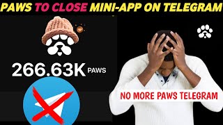 PAWS AIRDROP IS LEAVING TELEGRAM: Do This To Be Safe✅