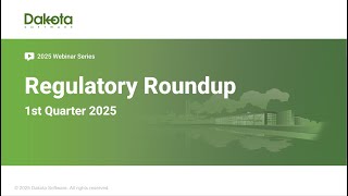 EHS Regulatory Roundup - 1Q 2025 | What's New, What's Next, and What It Means for You