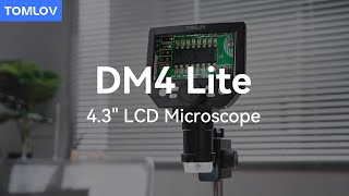 TOMLOV DM4 Lite 4.3 Inch Coin Microscope with 8 Adjustable LED Lights