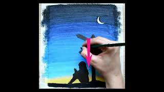 Easy scenery Drawing with Oil Pastel #shorts #funcrafts