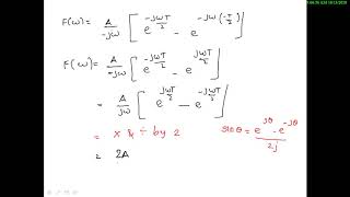 Fourier transform of GATE FUNCTION