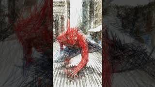 I draw Spider Man with pencils. I draw super-gray. Video how I draw with a pencil. #shorts Superhero