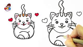 How to Draw a  Cat 可爱的小猫咪简笔画