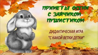 ОСЕНЬ Занятие с зайчиком Пушистиком. Ознакомление с приметами осени. Игра \