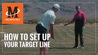 Malaska Golf // How To Set Up Your Target Line - Train Your Eyes