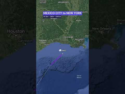 What is the distance from New York to Mexico City?