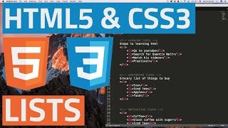HTML5 and CSS3 beginner tutorial 6 - Lists