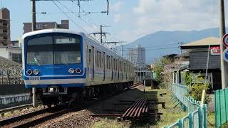 4K【フリー素材】伊豆箱根鉄道　3000系　三島二日町駅　2023.3.29(2)