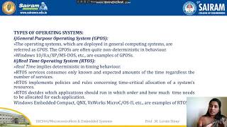Lecture video 18CS44 module5 Basics, types of OS and Task,Process and Thread Lorate Shiny