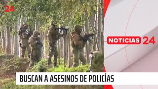 Policías con metralleta rodean campo en Cañete | 24 Horas TVN Chile